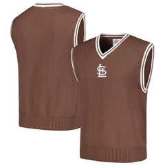 St. Louis Cardinals PLEASURES Knit V-Neck Pullover Sweater Vest - Brown - MLB Sale