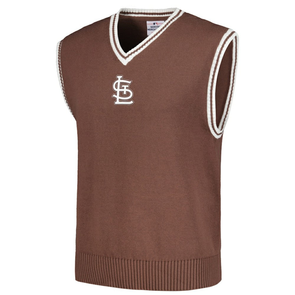 St. Louis Cardinals PLEASURES Knit V-Neck Pullover Sweater Vest - Brown - MLB Sale