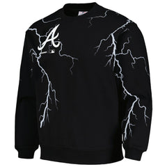 Atlanta Braves PLEASURES Lightning Crewneck Pullover Sweatshirt - Black - MLB Online