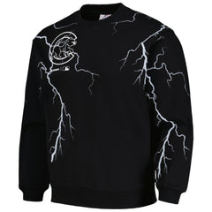 Chicago Cubs PLEASURES Lightning Crewneck Pullover Sweatshirt - Black - MLB on Sale