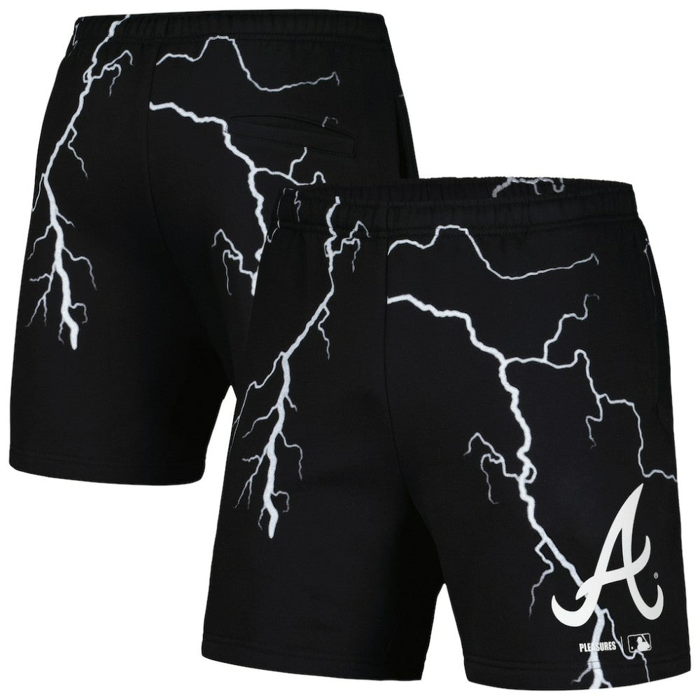 Atlanta Braves PLEASURES Lightning Shorts - Black - MLB Sale