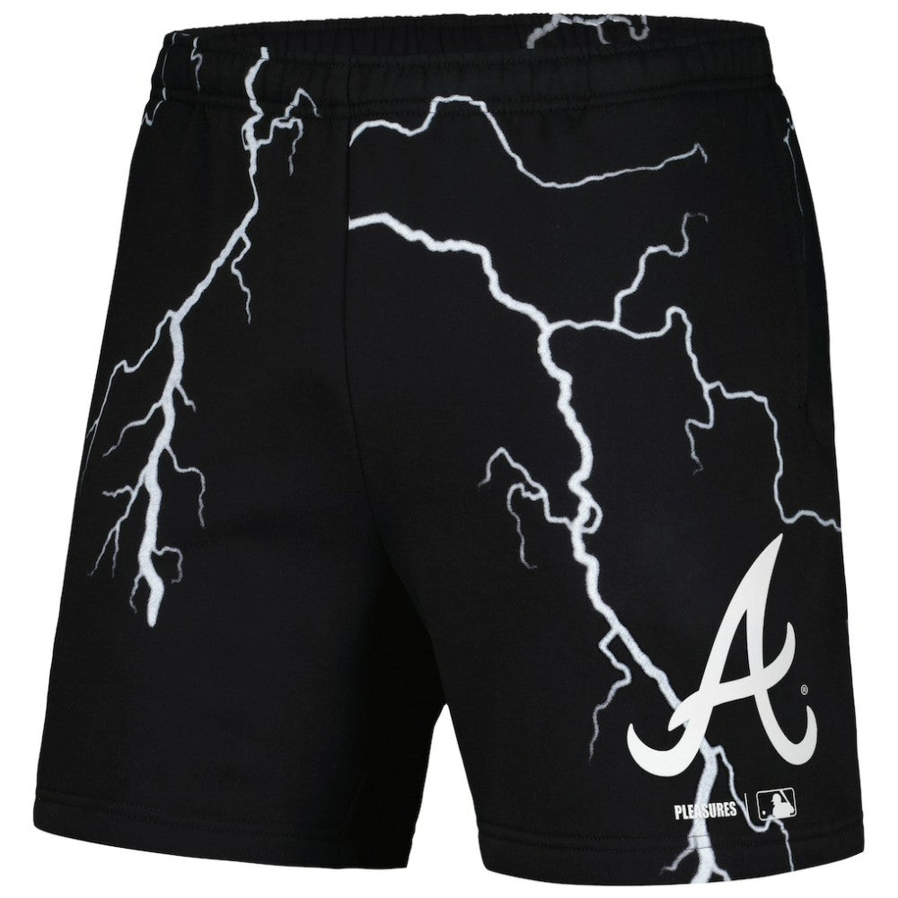 Atlanta Braves PLEASURES Lightning Shorts - Black - MLB Sale