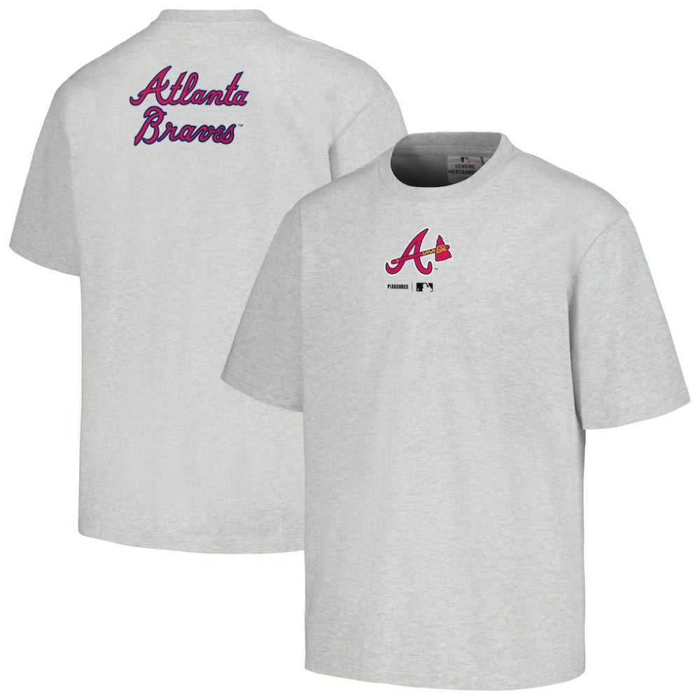 Atlanta Braves PLEASURES Mascot T-Shirt - Gray - MLB Discount