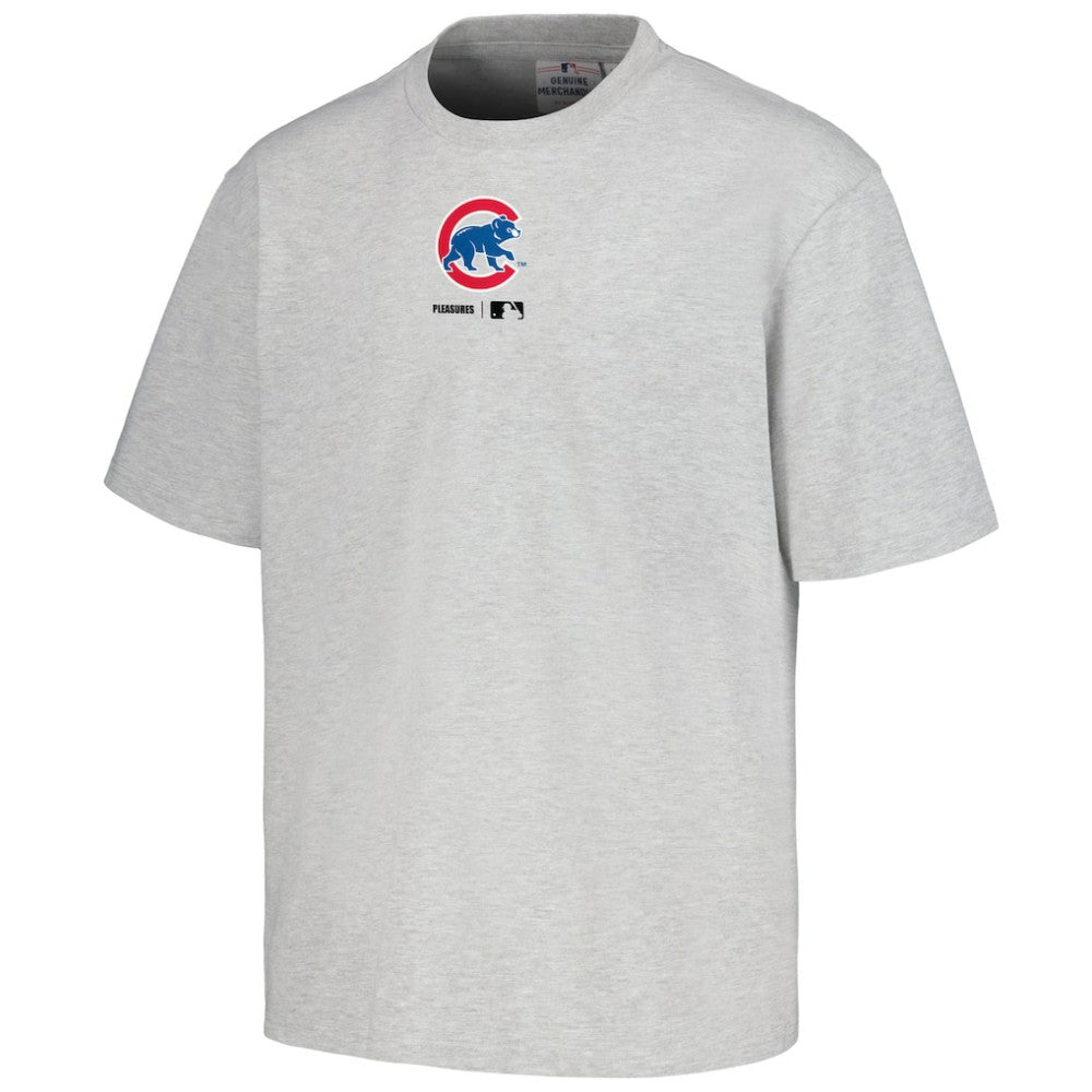 Chicago Cubs PLEASURES Mascot T-Shirt - Gray - MLB Lifestyle