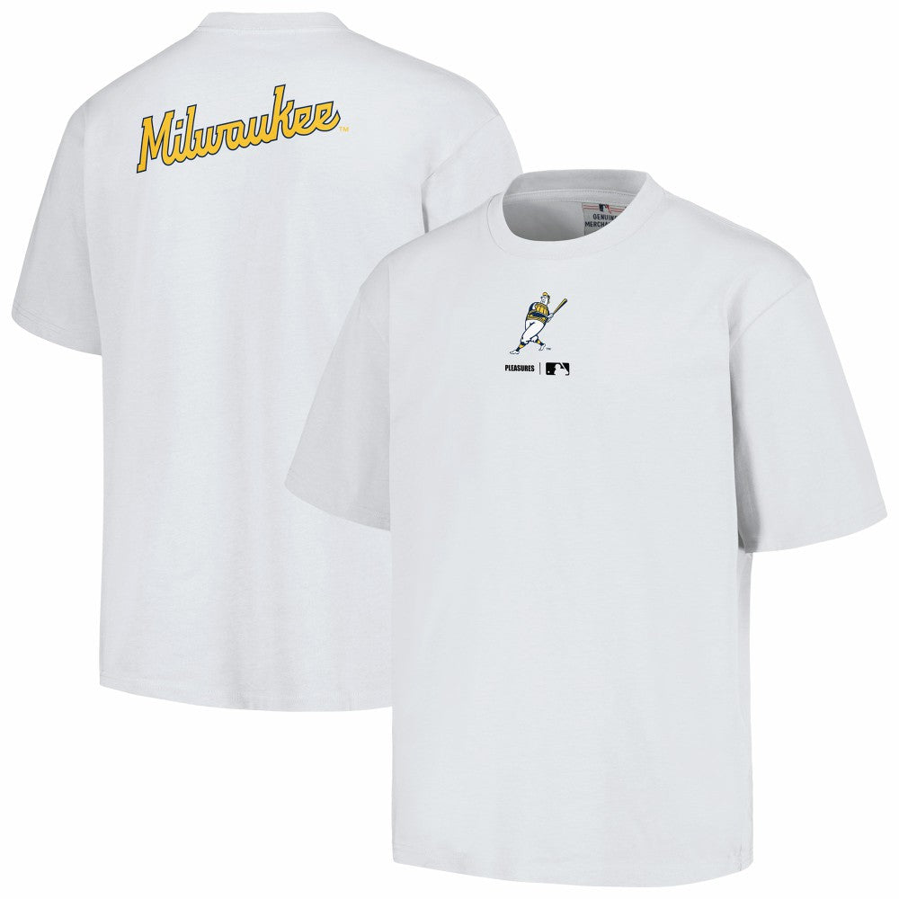 Milwaukee Brewers PLEASURES Mascot T-Shirt - White - MLB Online