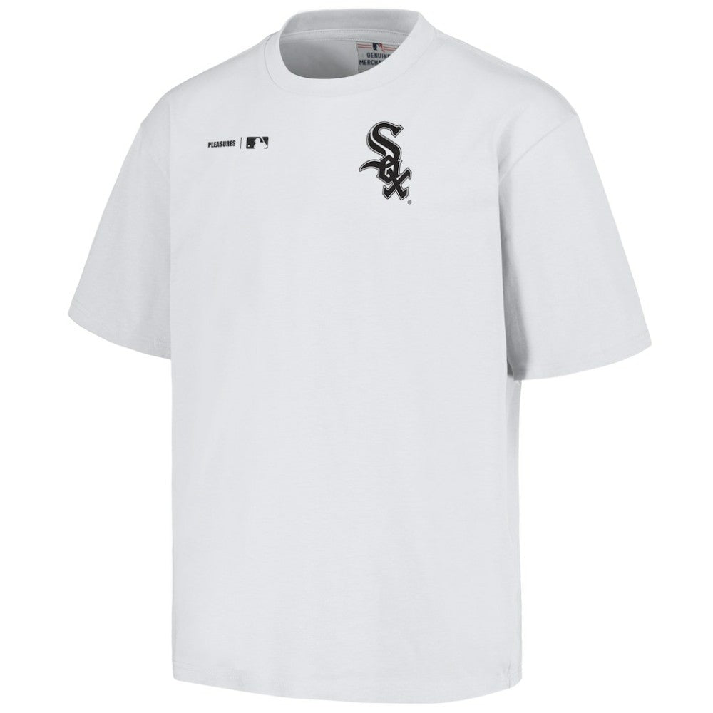 Chicago White Sox PLEASURES Precision T-Shirt - White - MLB Lifestyle
