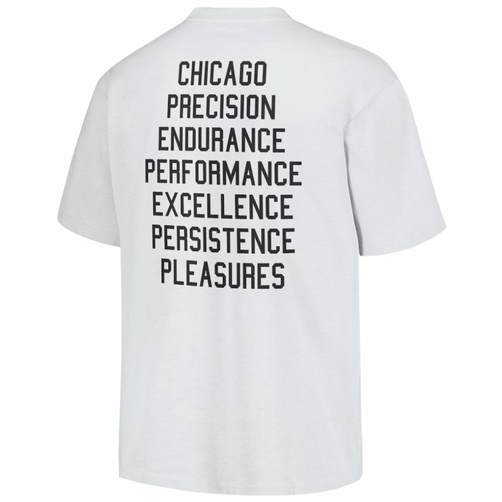 Chicago White Sox PLEASURES Precision T-Shirt - White - MLB Lifestyle