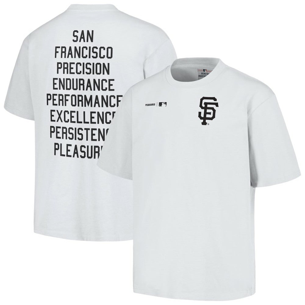 San Francisco Giants PLEASURES Precision T-Shirt - White - MLB Sale