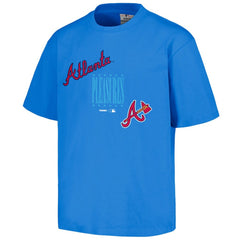 Atlanta Braves PLEASURES Repurpose T-Shirt - Blue - MLB on Sale