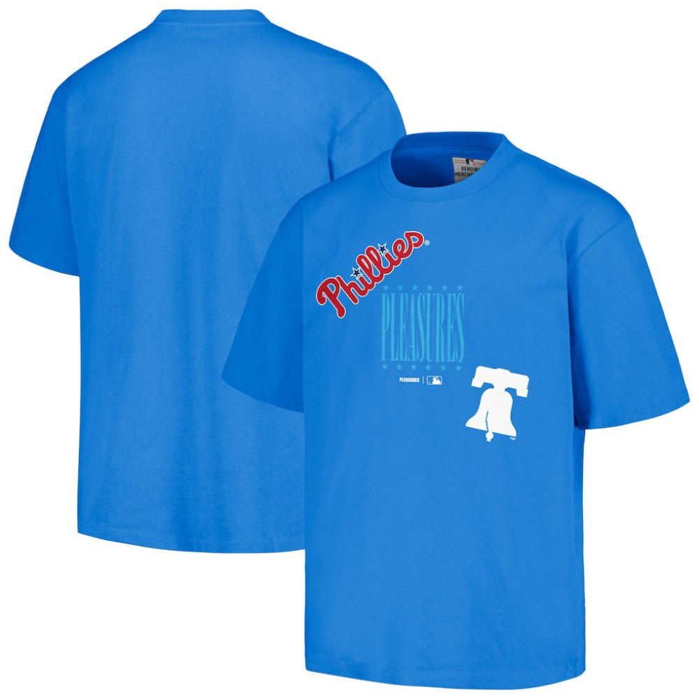 Philadelphia Phillies PLEASURES Repurpose T-Shirt - Royal - MLB Sale