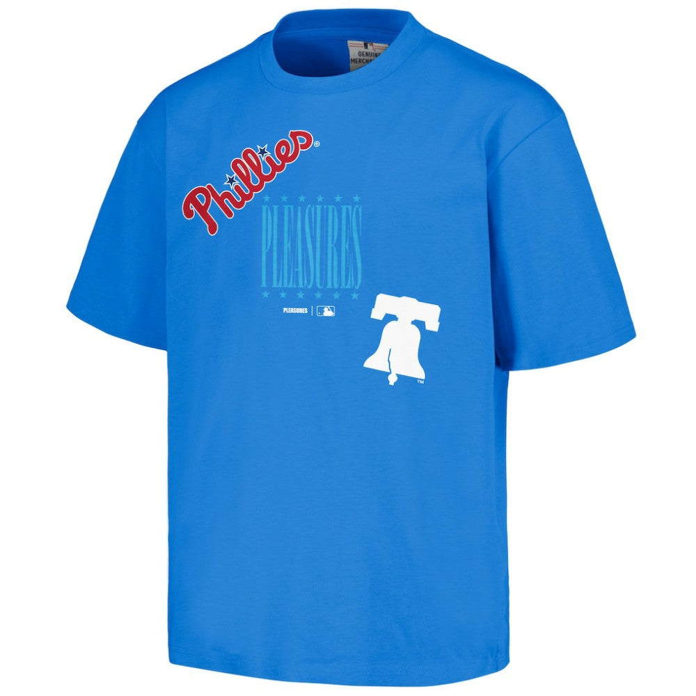 Philadelphia Phillies PLEASURES Repurpose T-Shirt - Royal - MLB Sale