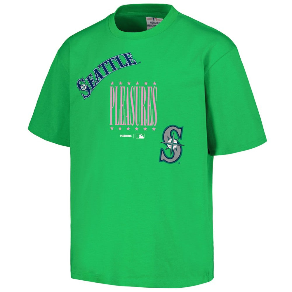 Seattle Mariners PLEASURES Repurpose T-Shirt - Green - MLB Sale