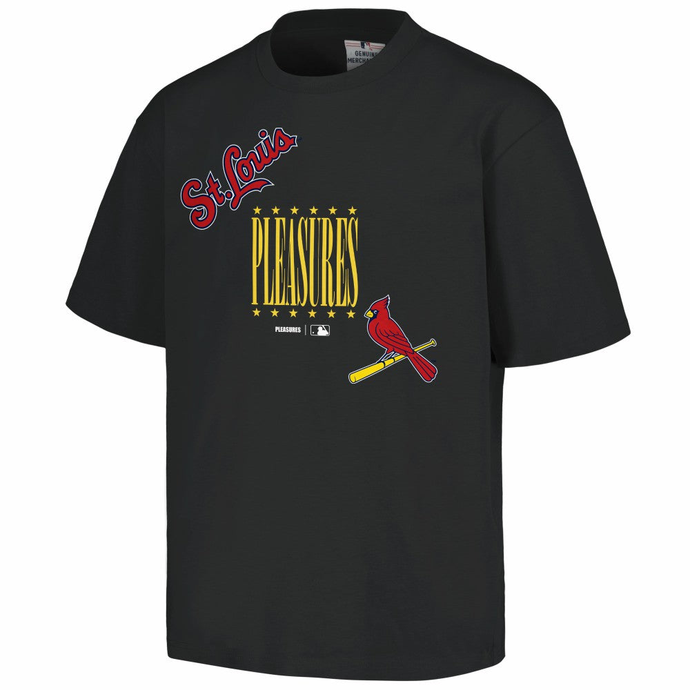 St. Louis Cardinals PLEASURES Repurpose T-Shirt - Black - MLB Lifestyle