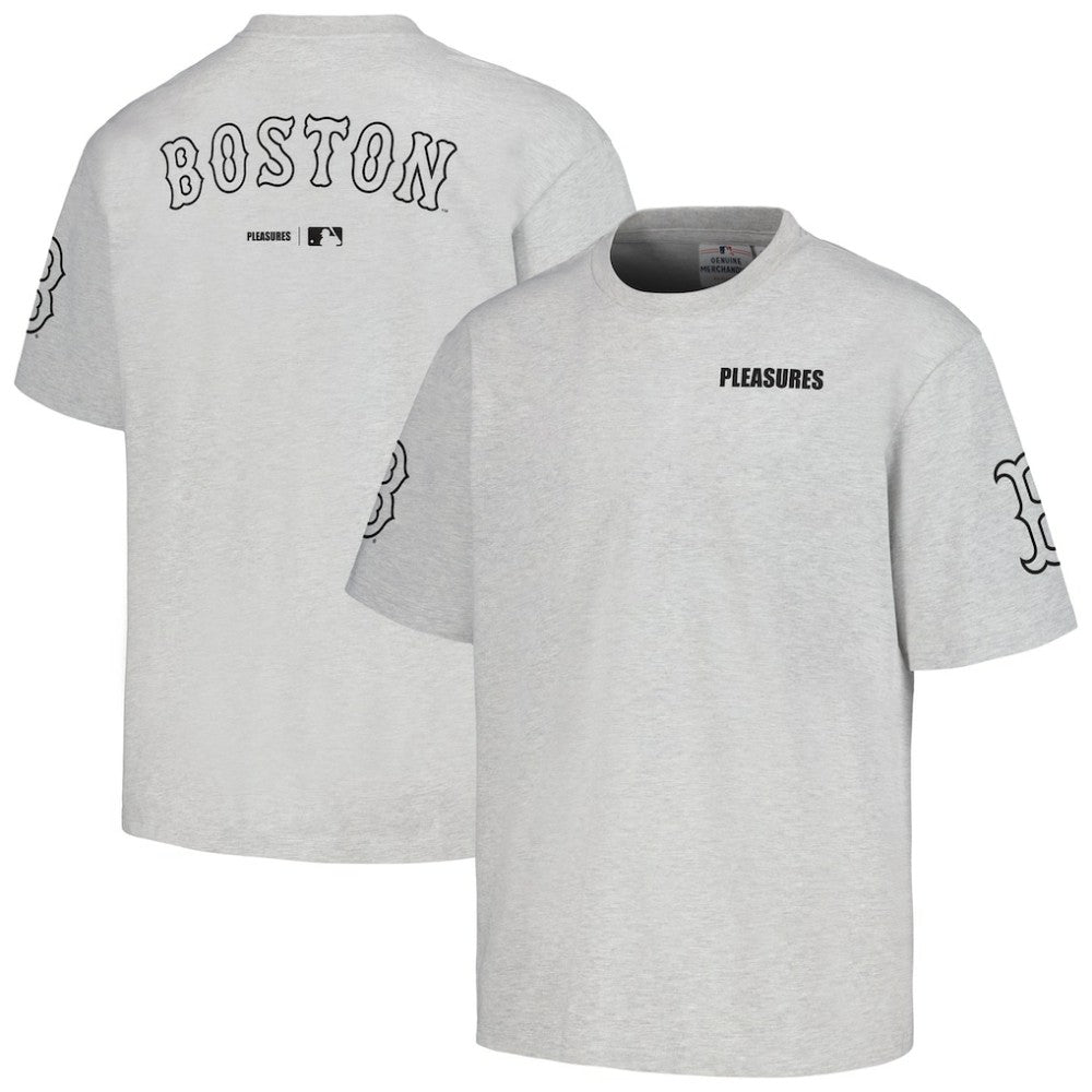 Boston Red Sox PLEASURES Team T-Shirt - Gray - MLB Discount