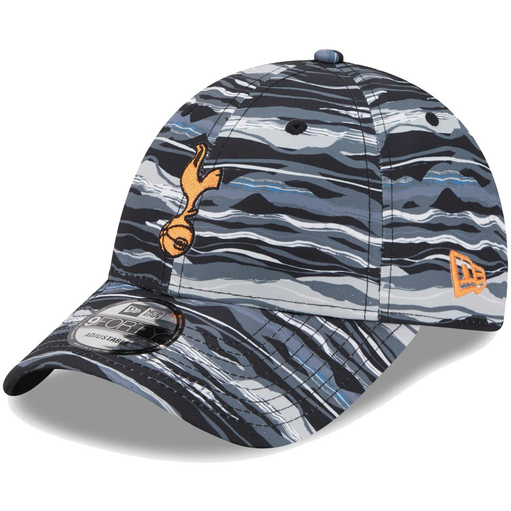 Tottenham Hotspur New Era Wave All Over Print 9FORTY Adjustable Hat Black - New Era for sale
