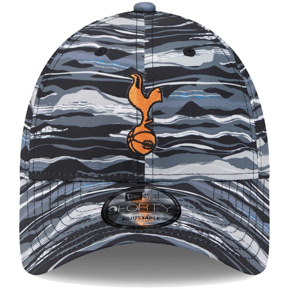 Tottenham Hotspur New Era Wave All Over Print 9FORTY Adjustable Hat Black - New Era for sale