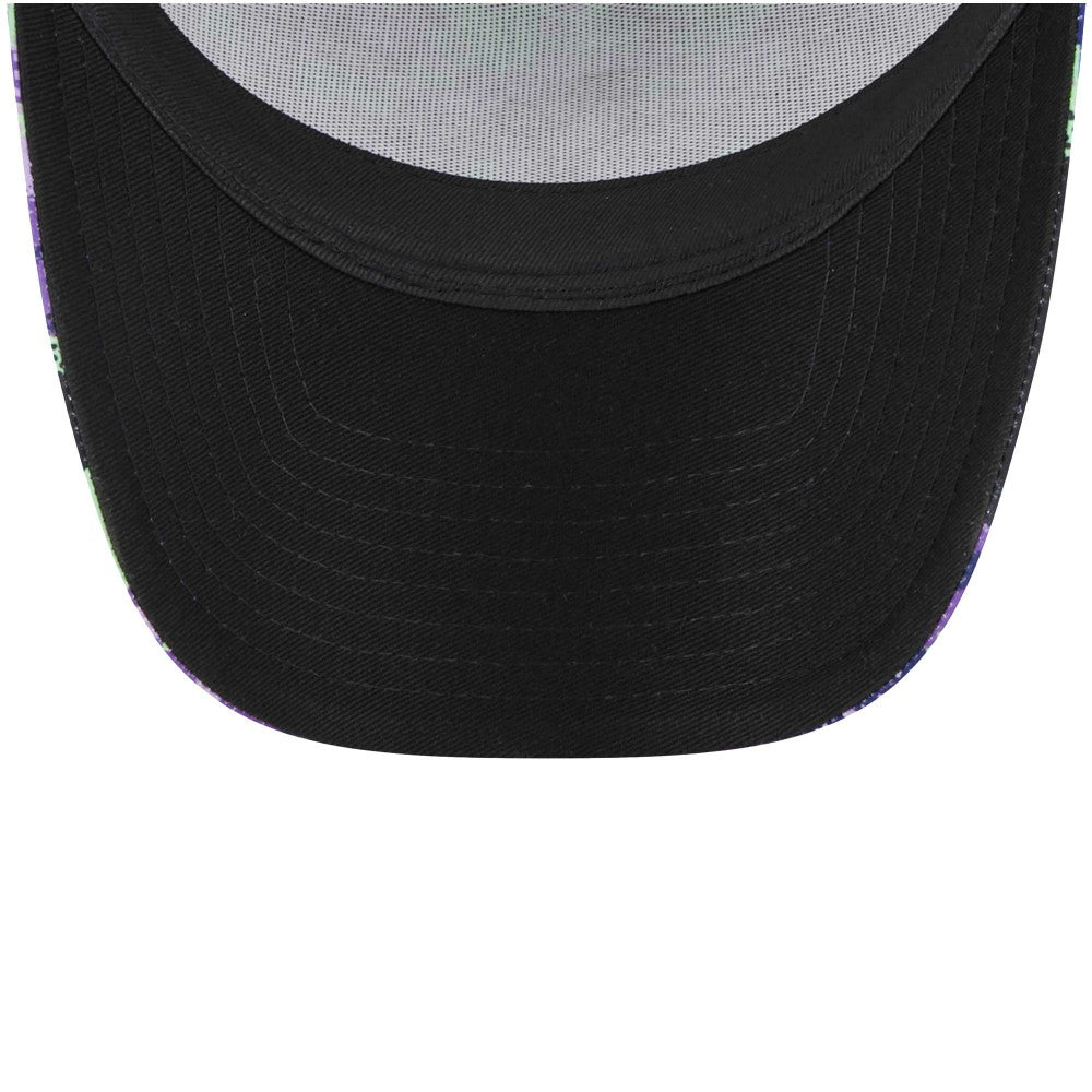 Tottenham Hotspur New Era Black Glitch All Over Print E-Frame Trucker Adjustable Hat - New Era