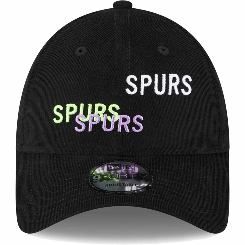 Tottenham Hotspur New Era Triple Wordmark 9FORTY Adjustable Hat Black - New Era Discount
