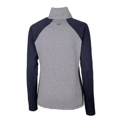 Minnesota Twins Cutter & Buck Women's Americana Logo Forge Tonal Stripe Stretch Half-Zip Pullover Top - Navy - MLB Lifestyle