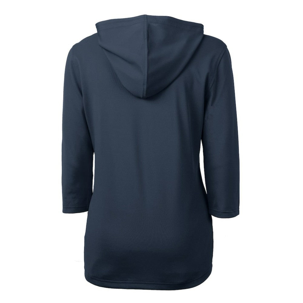 Philadelphia Phillies Cutter & Buck Women's Americana Logo DryTec Virtue Eco Pique Recycled Half-Zip Pullover Hoodie - Navy - MLB Discount