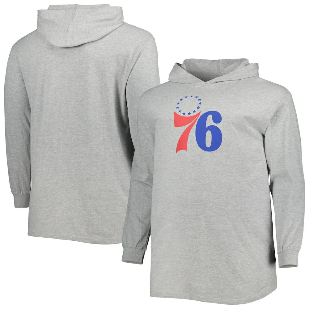 Philadelphia 76ers Big & Tall Pullover Hoodie Heather Gray | Fanatics online
