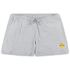 Los Angeles Lakers Women's Plus Size T-Shirt & Shorts Combo Set Purple/Heather Gray | Fanatics online
