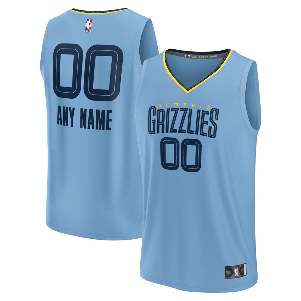 Memphis Grizzlies Custom Fast Break Jersey Statement Edition Light Blue | Fanatics for sale