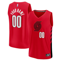 Portland Trail Blazers Fast Break Custom Replica Jersey Red Statement Edition | Fanatics outlet