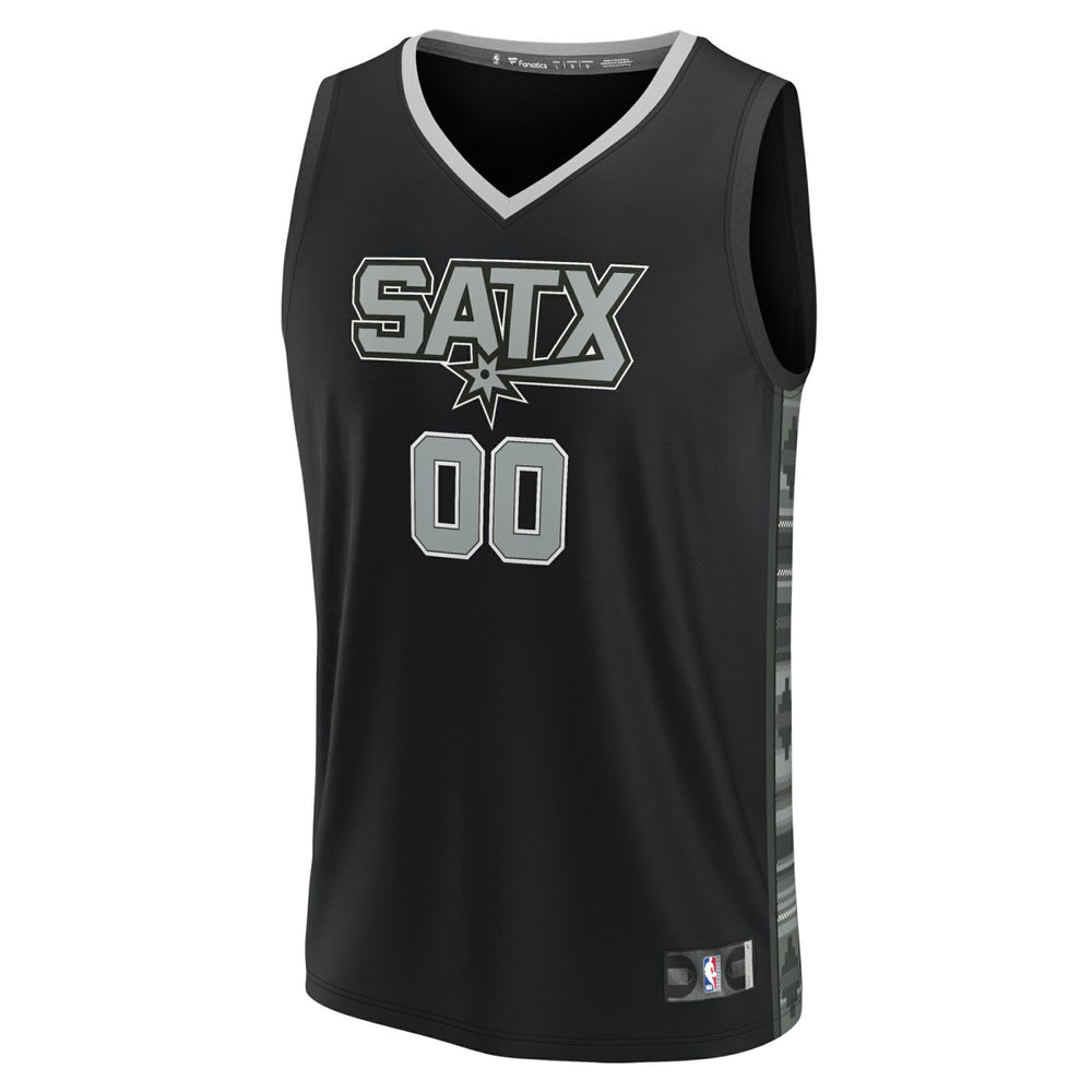 San Antonio Spurs Fast Break Custom Replica Jersey Black Statement Edition | Fanatics for sale