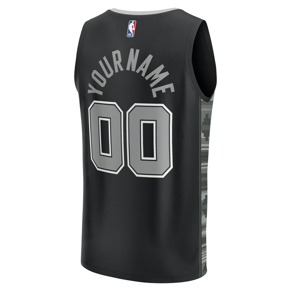 San Antonio Spurs Fast Break Custom Replica Jersey Black Statement Edition | Fanatics for sale