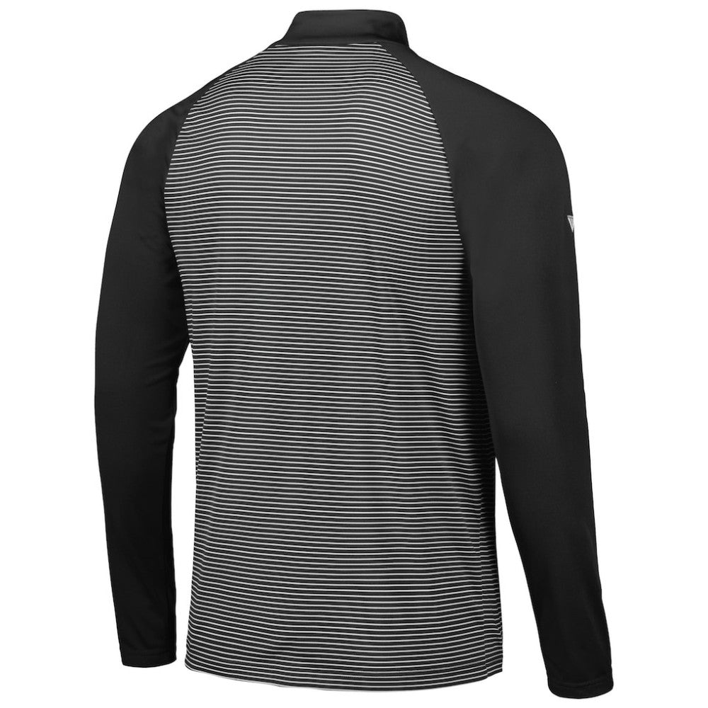 Chicago White Sox Levelwear Charter Striped Raglan Quarter-Zip Top - Black - MLB on Sale