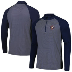 Houston Astros Levelwear Charter Striped Raglan Quarter-Zip Top - Navy - MLB Lifestyle