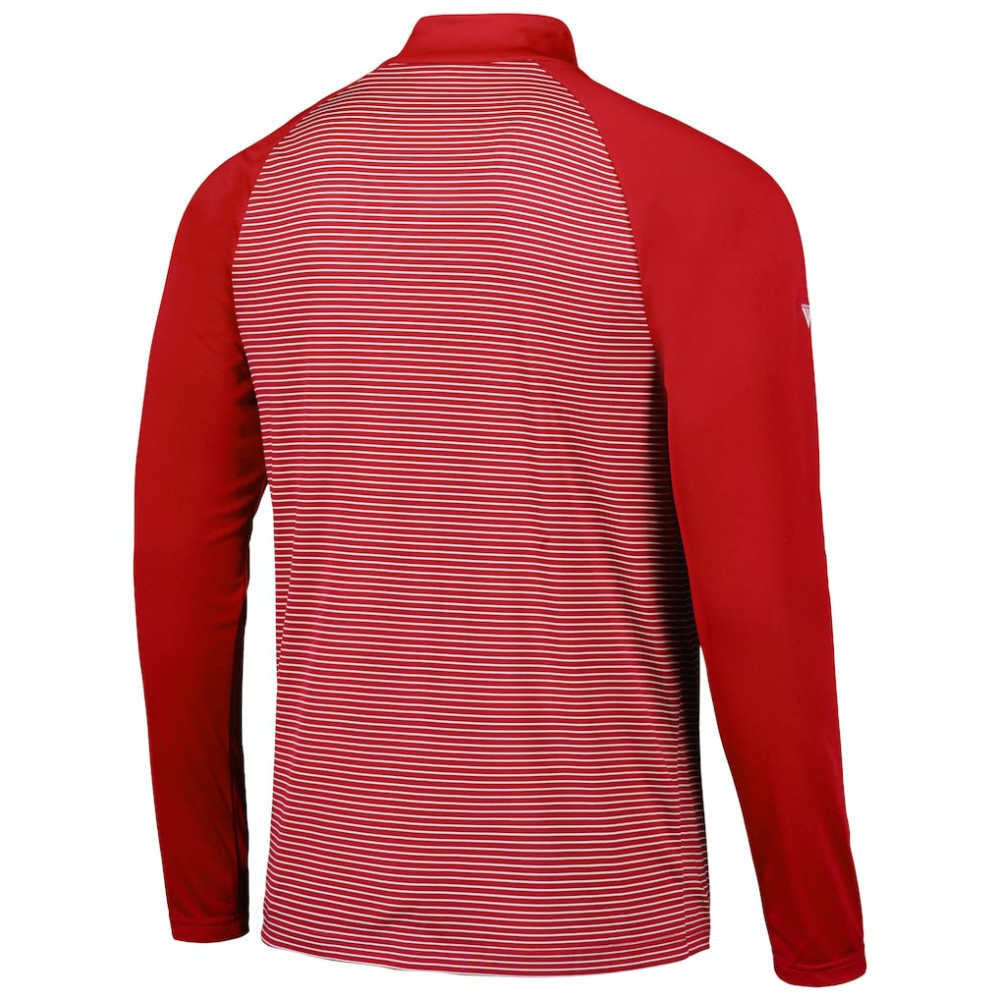St. Louis Cardinals Levelwear Charter Striped Raglan Quarter-Zip Top - Red - MLB Lifestyle