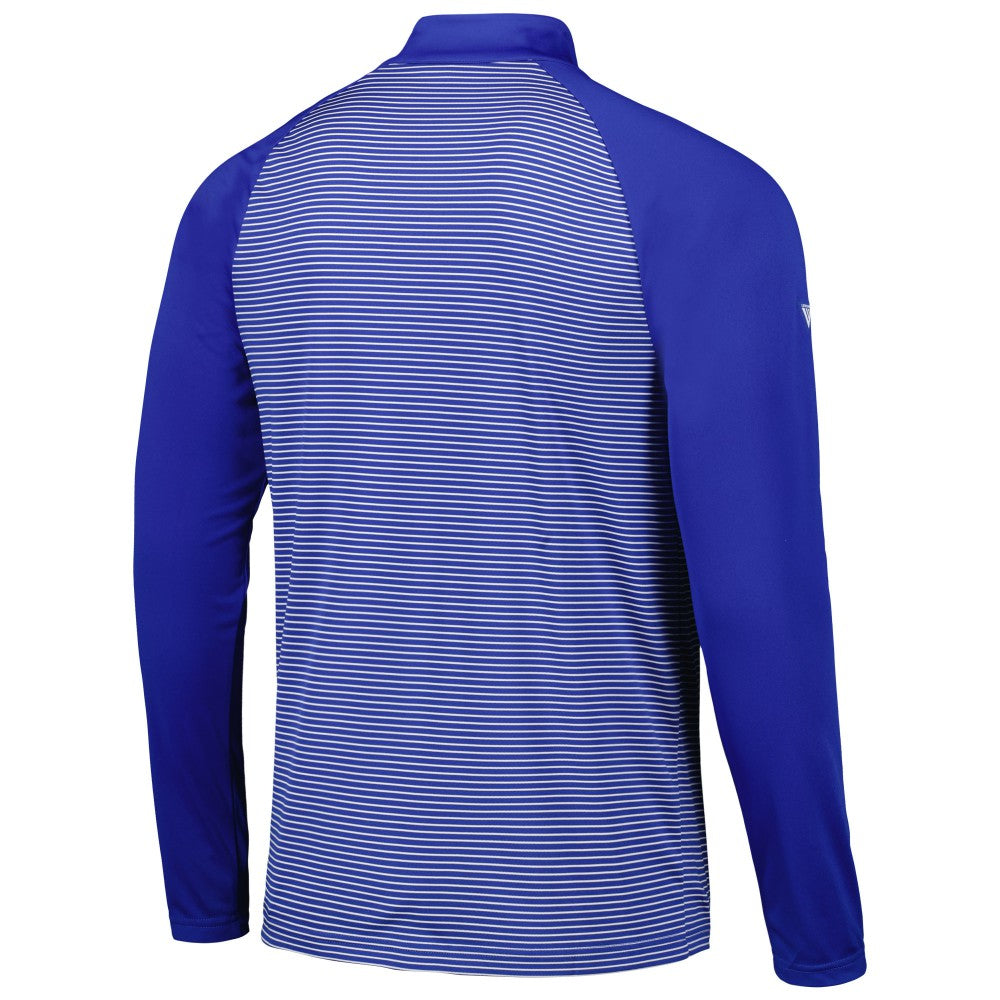 Los Angeles Dodgers Levelwear Charter Striped Raglan Quarter-Zip Top - Royal - MLB Lifestyle