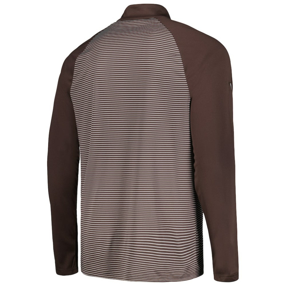San Diego Padres Levelwear Charter Striped Raglan Quarter-Zip Top - Brown - MLB Sale