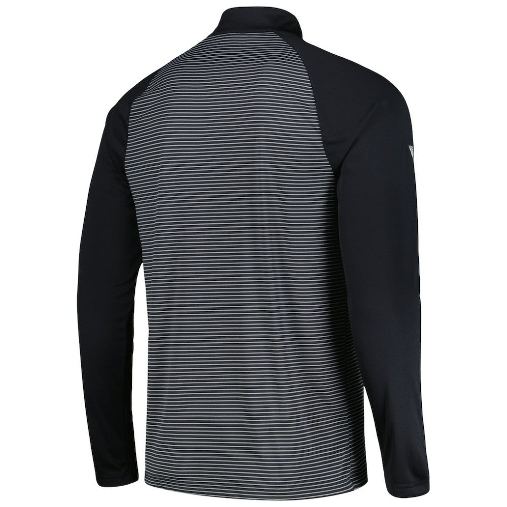 San Francisco Giants Levelwear Charter Striped Raglan Quarter-Zip Top - Black - MLB Sale