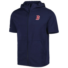 Boston Red Sox Levelwear Recruit Full-Zip Short Sleeve Hoodie - Navy - MLB Sale