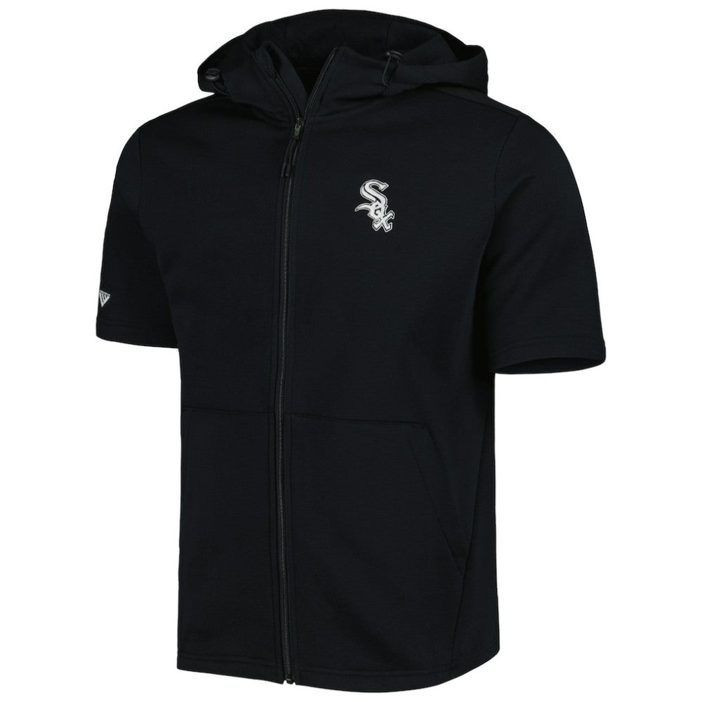 Chicago White Sox Levelwear Recruit Full-Zip Short Sleeve Hoodie - Black - MLB on Sale