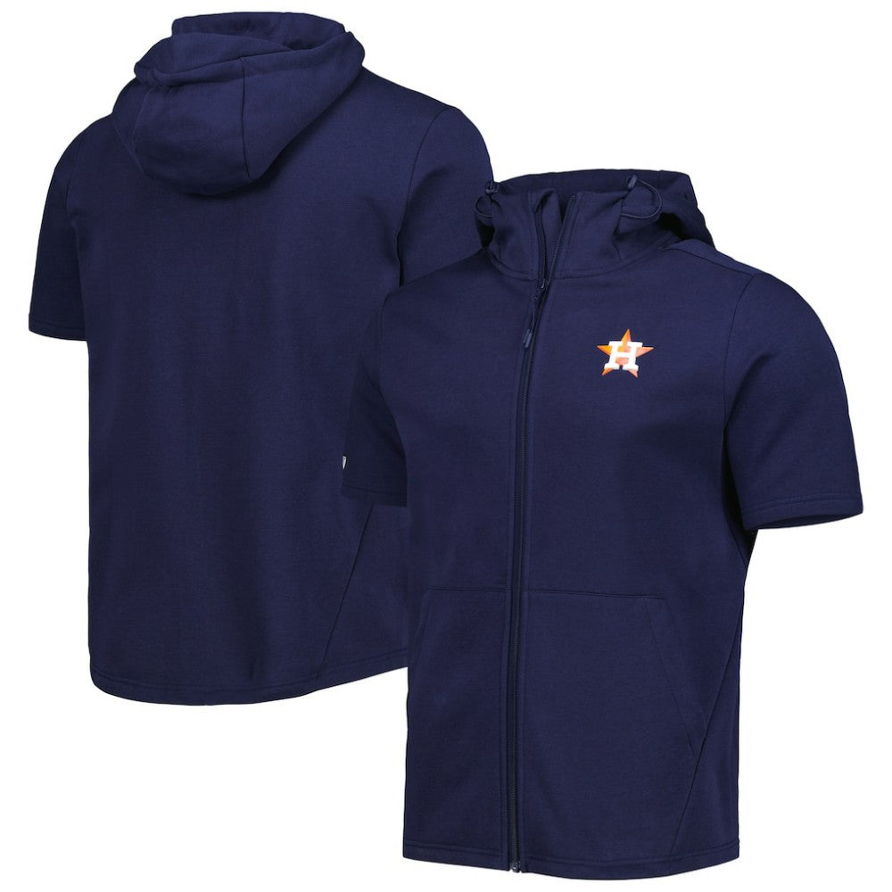 Houston Astros Levelwear Recruit Full-Zip Short Sleeve Hoodie - Navy - MLB Online