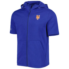 New York Mets Levelwear Recruit Full-Zip Short Sleeve Hoodie - Royal - MLB Lifestyle