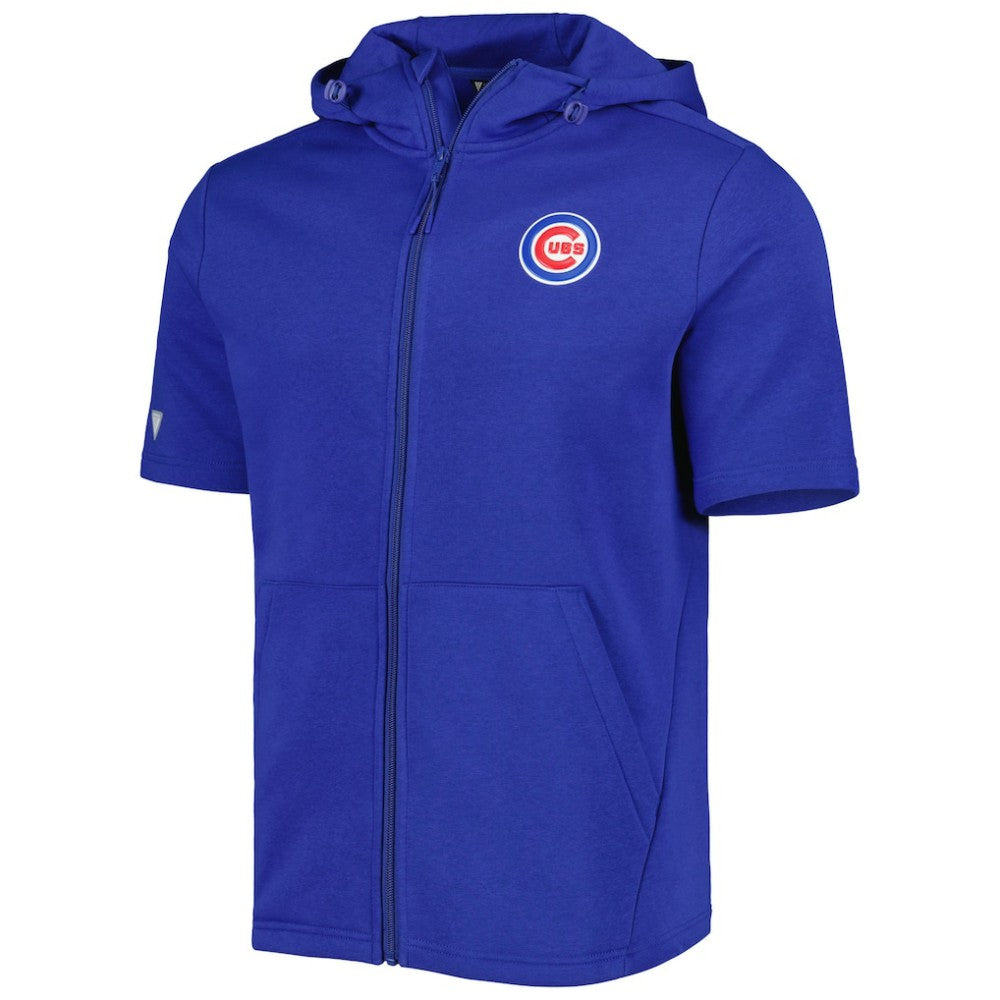 Chicago Cubs Levelwear Recruit Full-Zip Short Sleeve Hoodie - Royal - MLB Sale