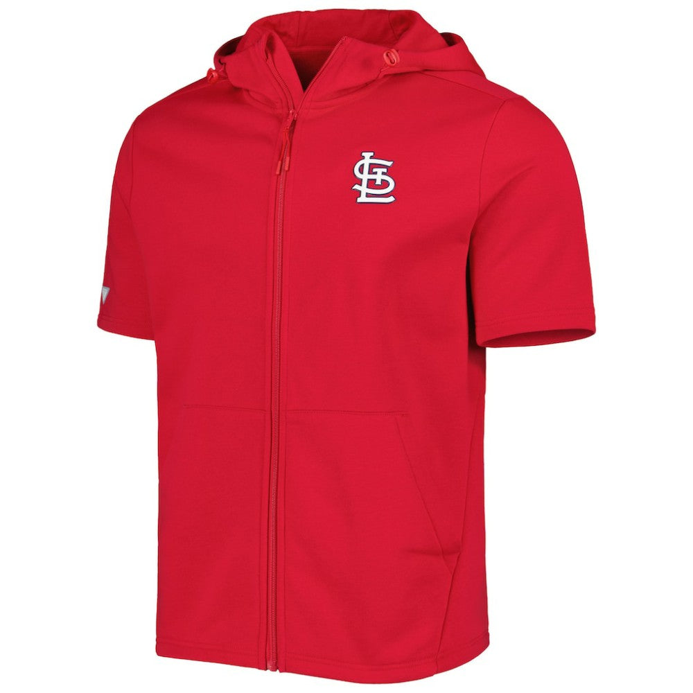 St. Louis Cardinals Levelwear Recruit Full-Zip Short Sleeve Hoodie - Red - MLB Online