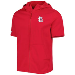 St. Louis Cardinals Levelwear Recruit Full-Zip Short Sleeve Hoodie - Red - MLB Online