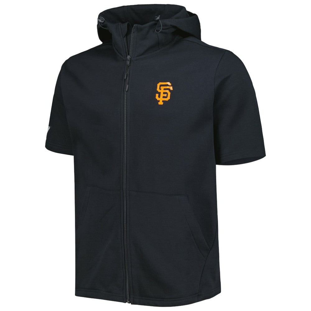 San Francisco Giants Levelwear Recruit Full-Zip Short Sleeve Hoodie - Black - MLB on Sale