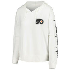 Philadelphia Flyers Concepts Sport Women's Accord Hacci Long Sleeve Hoodie Top - White - NHL 5335013