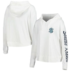 Seattle Kraken Concepts Sport Women's Accord Hacci Long Sleeve Hoodie Top - Cream - NHL 5335022