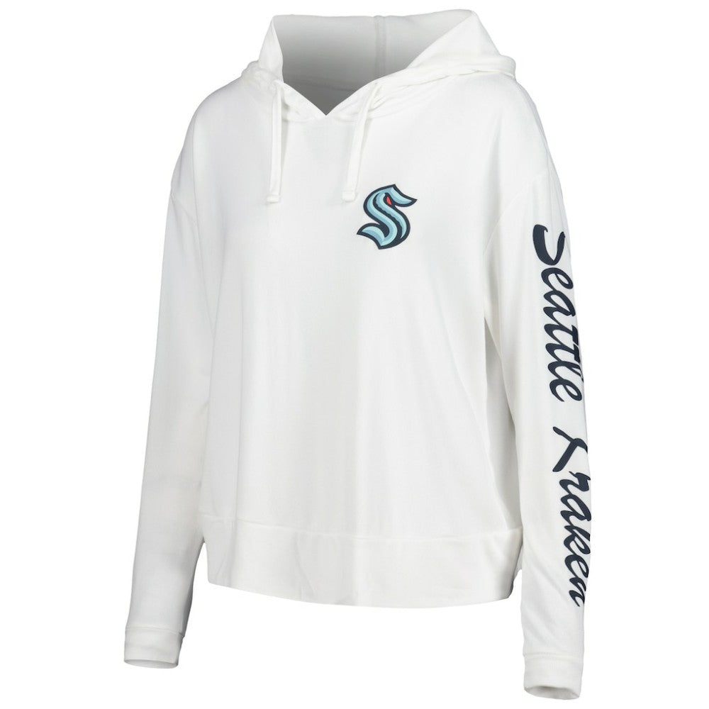 Seattle Kraken Concepts Sport Women's Accord Hacci Long Sleeve Hoodie Top - Cream - NHL 5335022