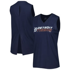 Detroit Tigers Levelwear Women's Paisley Chase V-Neck Tank Top - Navy - MLB Online