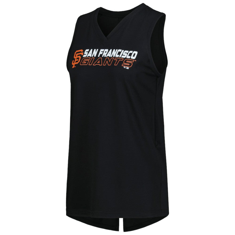 San Francisco Giants Levelwear Women's Paisley Chase V-Neck Tank Top - Black - MLB on Sale