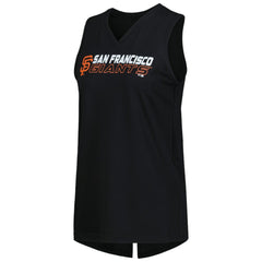 San Francisco Giants Levelwear Women's Paisley Chase V-Neck Tank Top - Black - MLB on Sale